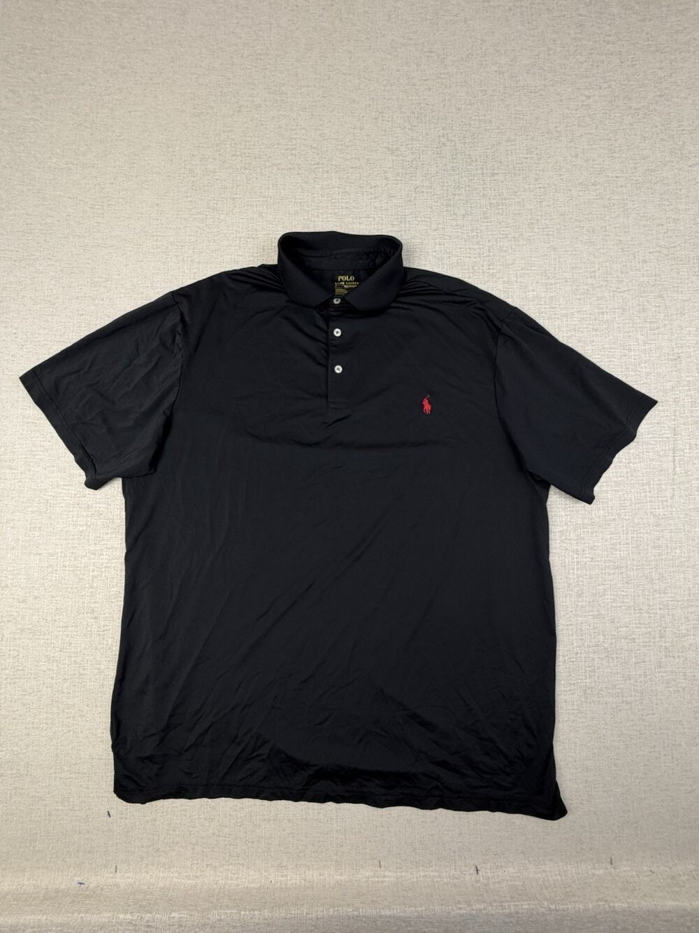 Polo Ralph Lauren Performance Polo Shirt Men’s XLT Black Red Pony Golf